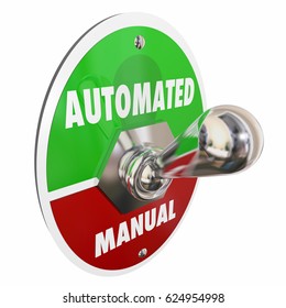 Automated Vs Manual Tasks Work Automation 3d Illustration