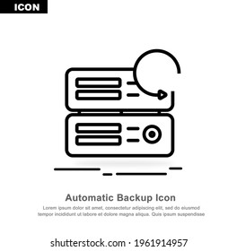 Automatic Backup Icon, With Isolated Background