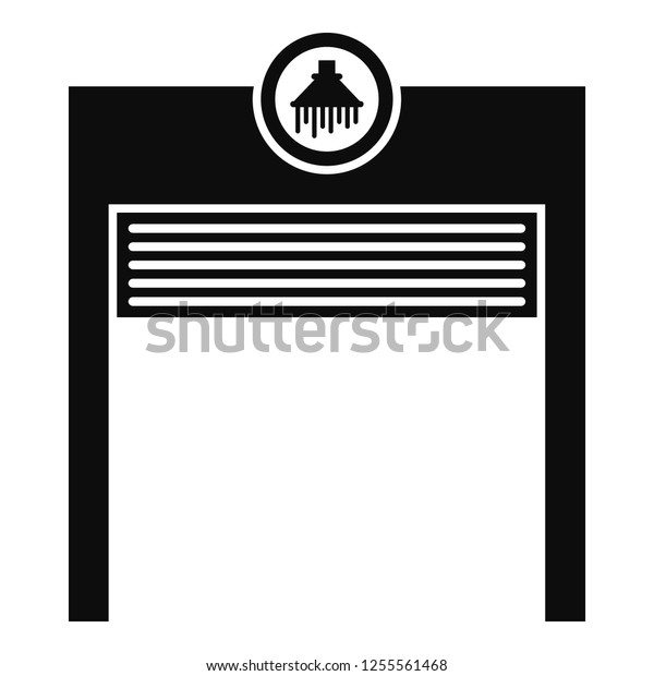 Automatic car wash garage icon. Simple\
illustration of automatic car wash garage icon for web design\
isolated on white\
background