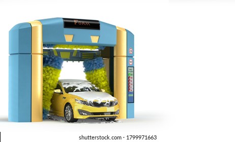 Automatic Car Wash Presentation Concept Car Stock Illustration ...