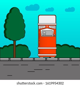 Automatic machine for selling sparkling water.