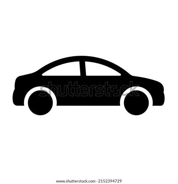 Automobile. Monochrome illustration of sedan icon.\
drawing of a\
sedan.