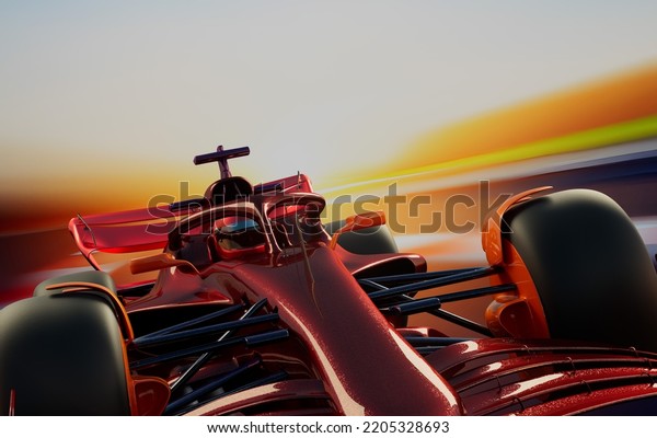 Automobile, Sports race car ready to take on\
new challenges. Speed and velocity, victory and winning concept.\
Sports racing car in perspective angle with motion blur background.\
3d rendering