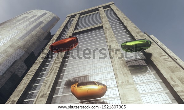 Autonomous
Electric Vehicles City Future 3D
Illustration