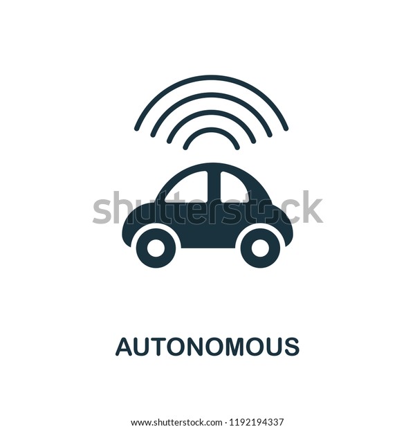 Autonomous icon. Simple style design from\
industry 4.0 collection. UX and UI. Pixel perfect premium\
autonomous icon. For web design, apps and printing\
usage.