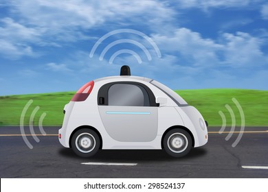 Autonomous Self-driving Driverless Vehicle With Radar Driving On The Road