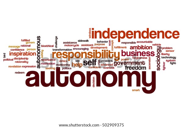 Autonomy Word Cloud Concept Stock Illustration 502909375