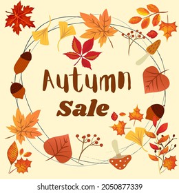 Autum Sales Banner For Instagram Post Promotion