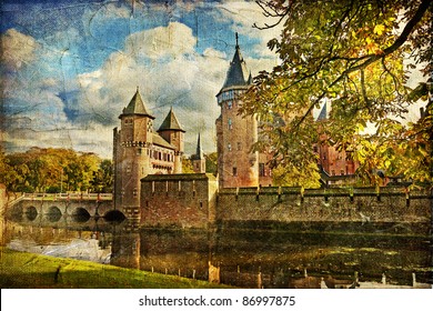 Autumn Castle - Artwork In Painting Style