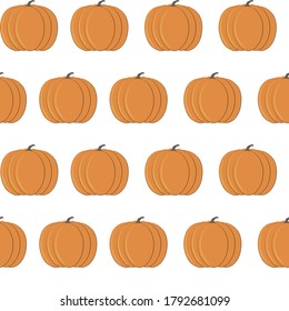 Autumn cute seamless pattern flat pumpkin  Pumpkin shape for thanksgiving  Easy for design fabric  textile  print  icon for cover  t  shirt  label  banner  paper  invitation cards  