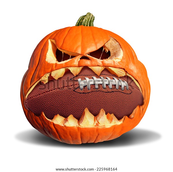 Football Jack O Lantern