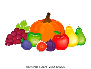 Autumn harvest fruit still