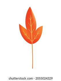 Autumn Leave. Symbol With Watercolor Texture,  Illustration. Isolated Design Element Tree Leaf. Leave For Seasonal Greeting Card Design