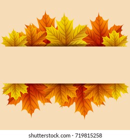 Autumn Leaves Blank Rectangle Stock Illustration 719815258 | Shutterstock