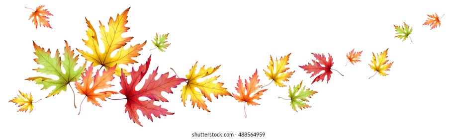 Branch Colorful Maple Leaves Autumn Wind Stock Illustration 700527523 ...