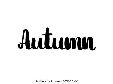 Autumn. Pattern laser cutting machine for wood, metal and paper. Phrase for your design. Text isolated on white background. illustration