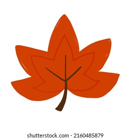 Autumn Season Graphic doodle element Hand draw color simple maple leaf   flower  colorful   cute 