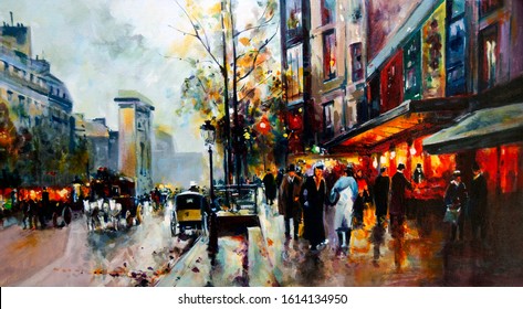 Paris Paintings Street High Res Stock Images Shutterstock