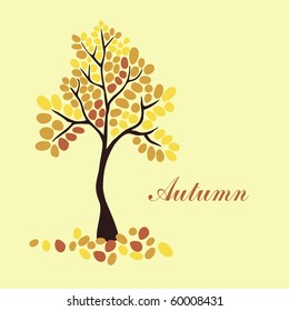 Autumn tree, element for your design