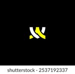 AV or WA monogram with black background.