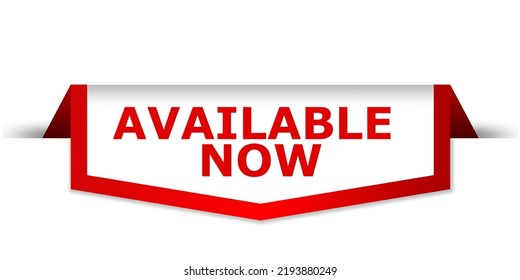 Available Now Word On Banner Isolated Stock Illustration 2193880249 ...