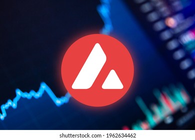 Avalanche AVAX Cryptocurrency. Avalanche coin growth chart on the exchange, chart