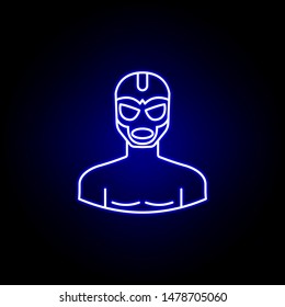 Avatar Wrestler Line Icon Blue Neon Stock Illustration 1478705060 ...