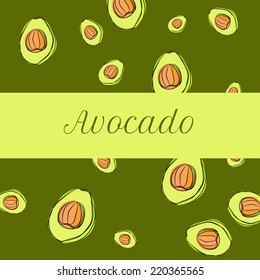 avocado sketch illustration