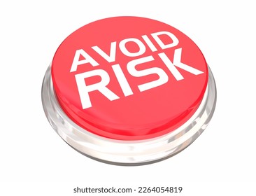 Avoid Risk Button Mitigate Loss Danger Warning 3d Illustration