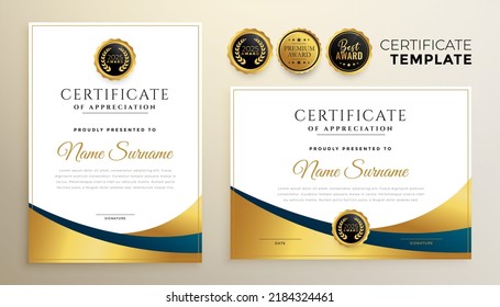 Award Certificate design , Diploma certificate - Powered by Shutterstock