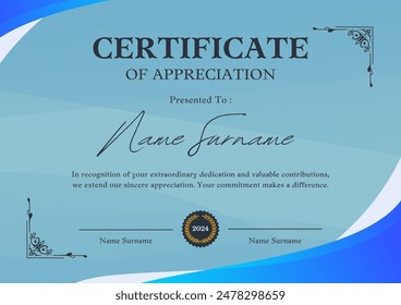 award certificate template design, Certificate of Appreciation template, Certificate of achievement, awards diploma. day 50 - Powered by Shutterstock