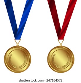 27,405 Gold medal with red ribbon Images, Stock Photos & Vectors ...