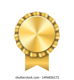 Award Ribbon Gold Icon Golden Medal Stock Illustration 1496836172