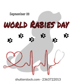 awareness about rabies, world Rabies day poster  - Powered by Shutterstock