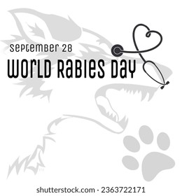 awareness about rabies, world Rabies day poster  - Powered by Shutterstock