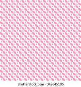 Awareness Ribbon Breast Cancer Seamless Pattern