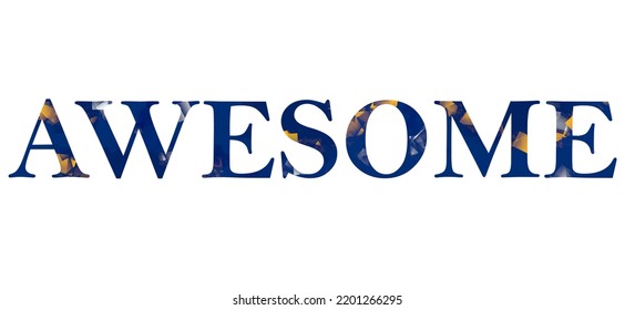 Awesome Typography Text Banner Word Awesome Stock Illustration ...