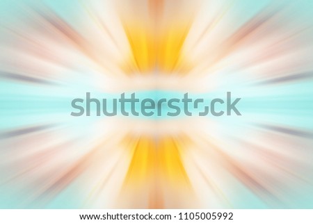 Awesome zoom motion effect background illustration. Beautiful yellow beige blue orange stellar  movement effect artwork. Multicolor night lights explosion backdrop for online graphic design project