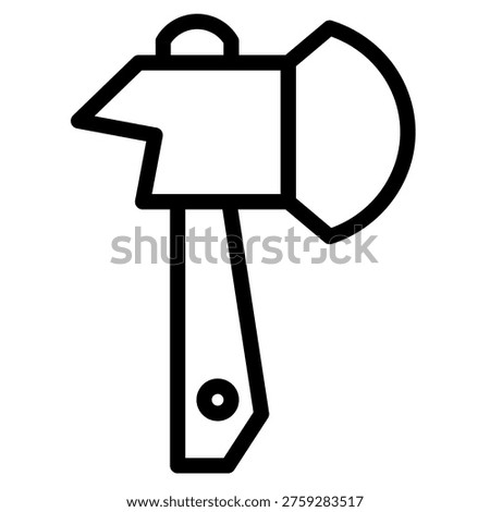 Axe Construction Tool Line Icon