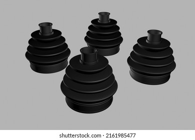 Axle Boot For Automobiles 3d Illustration  Is A Special Bellows Made Of Rubber Or Plastic That Flexibly Covers The Constant Velocity Joints Of A Drive Shaft