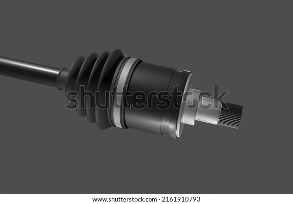 axle, drive\
shaft of automobile 3d\
illustration