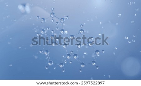 azacyclonol molecular structure, 3d model molecule, antipsychotics structural chemical formula view from a microscope