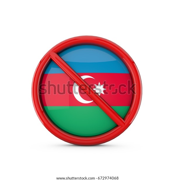 Azerbaijan Flag Prohibited No Entry Symbol Stock Illustration 672974068 Shutterstock