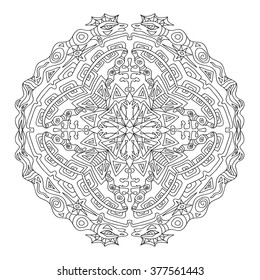 Aztec Mandala Coloring Page Stock Illustration 377561443 | Shutterstock