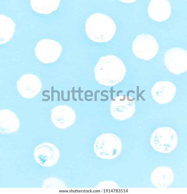 Azure Polka Print. Acryl Stroke. Pale Ethnic Style\
Pattern. Dots. Blue Irregular Polka Dot. Polka Dot Pattern. Light\
Dots. 