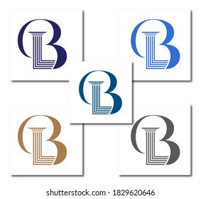 B Law Or BL Law Firm Logo Design - Powered by Shutterstock