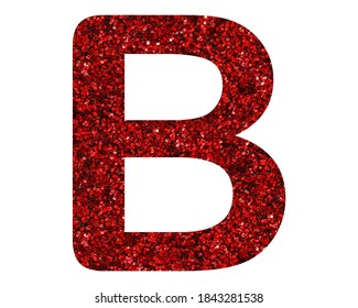 B Letter Red Logo Glitter Alphabet Stock Illustration 1843281538 ...