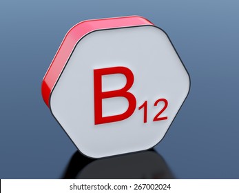 B12 vitamin red box