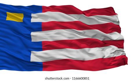 Baarle Nassau City Flag, Country Netherlands, Isolated On White Background, 3D Rendering