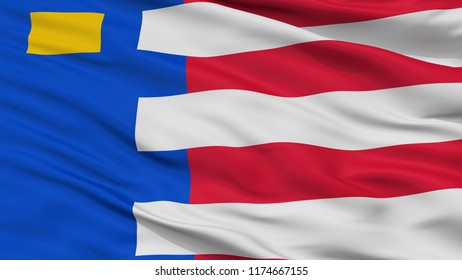 Baarle Nassau City Flag, Country Netherlands, Closeup View, 3D Rendering